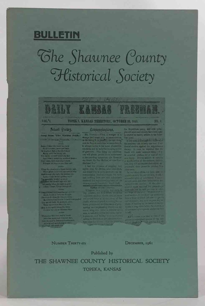 Bulletin of the Shawnee County Historical Society Shawnee County